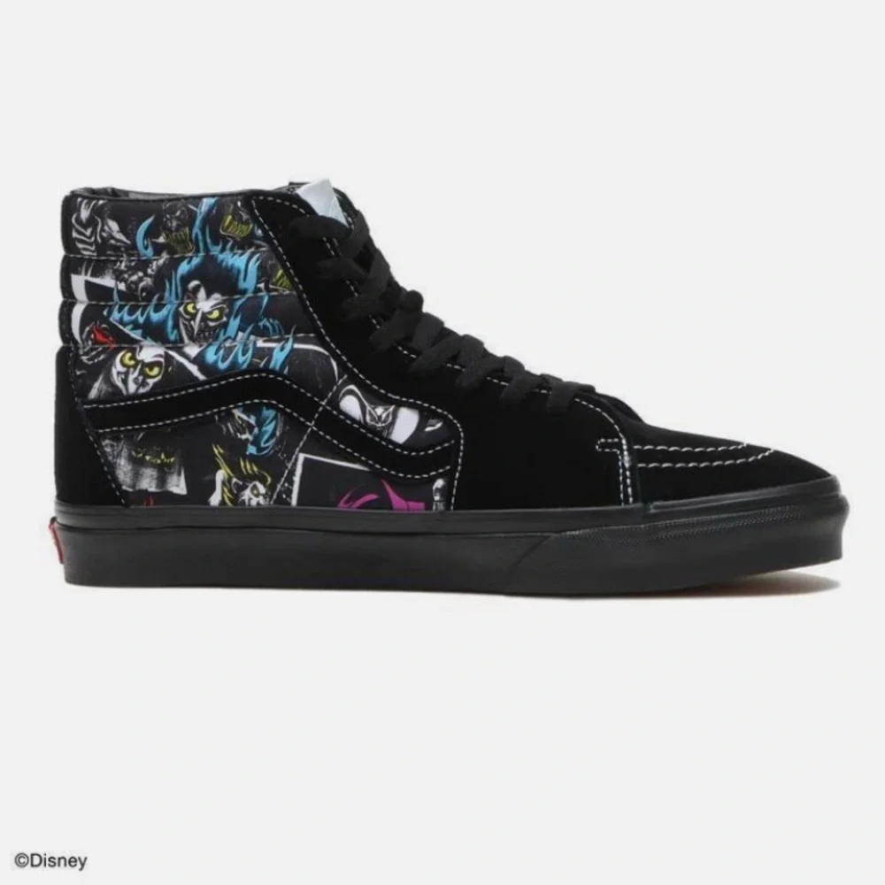 SOLD 🎉DISNEY x VANS SK8-HI 100yrs Villains Shoes Men's Size 11.5  Women's 13 - Picture 4 of 6